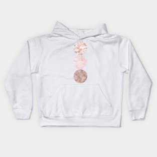 Rose grunge - circles II Kids Hoodie